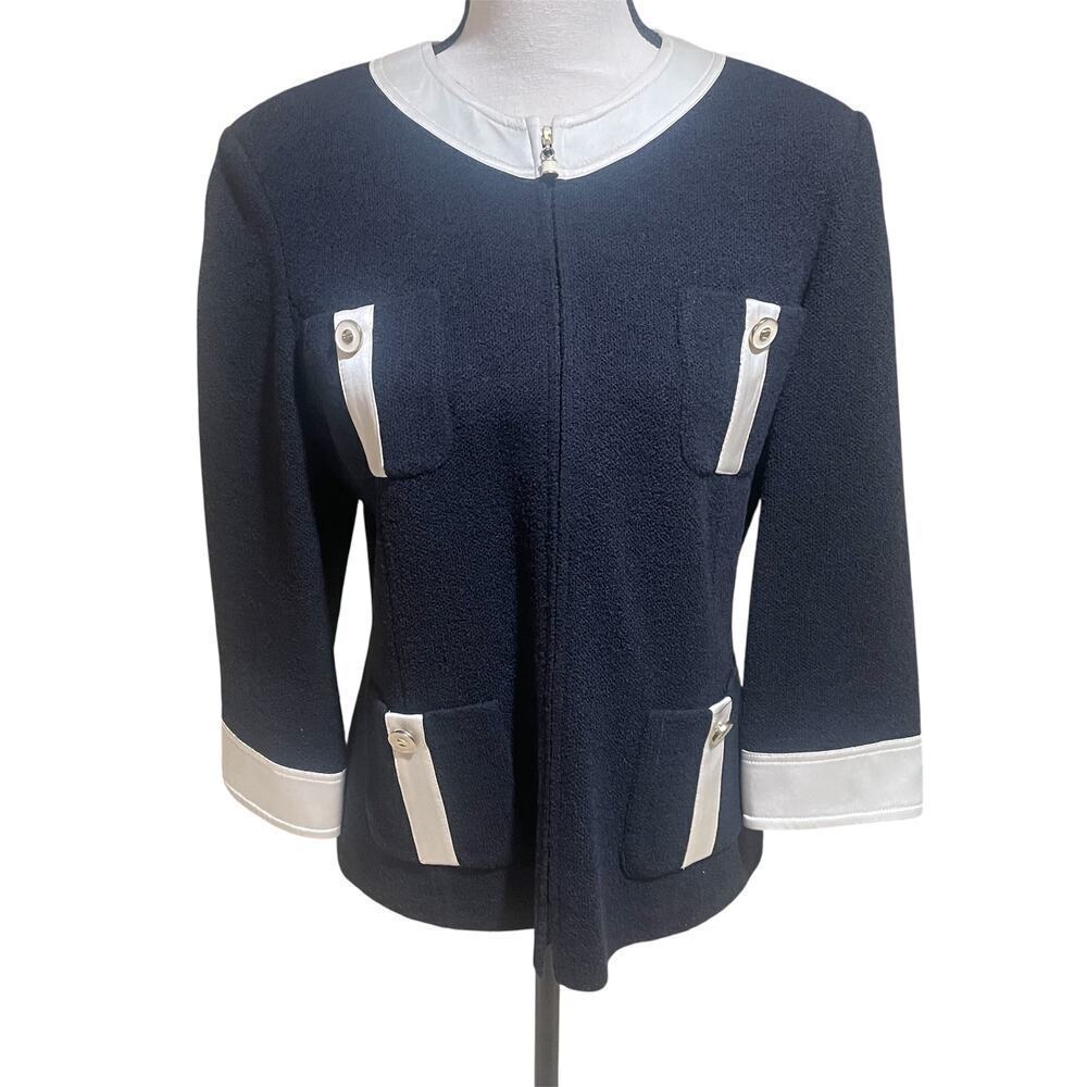 St. John vintage wool zip up blazar